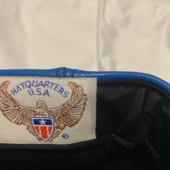 Hatquarters, Usa, Royal Blue Leather Baseball Cap Brand New One Size Fits All - Picture 4 of 4